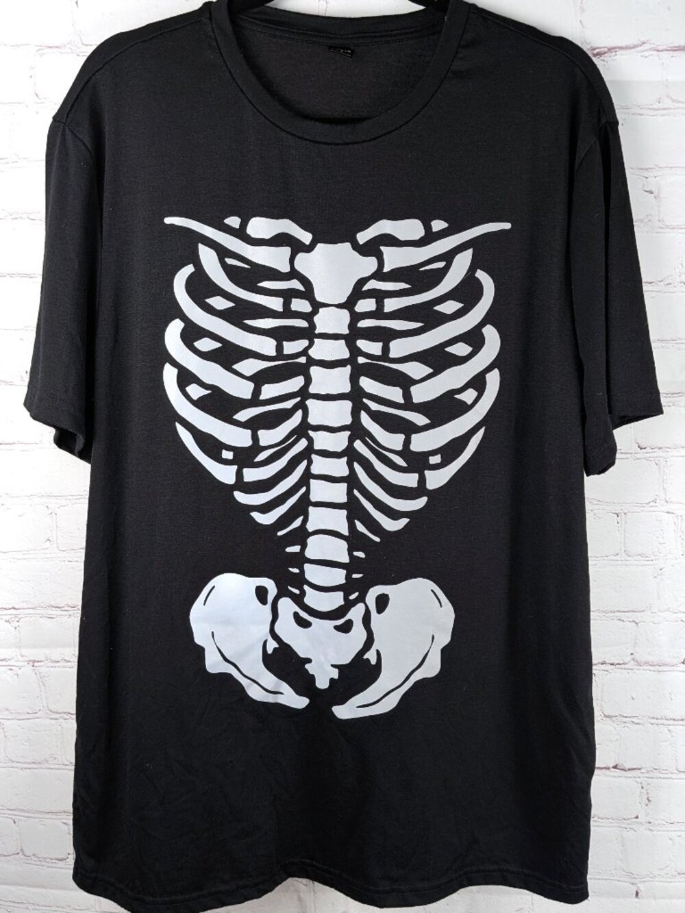 Shein Reflective Skeleton X-Ray Graphic Tee L